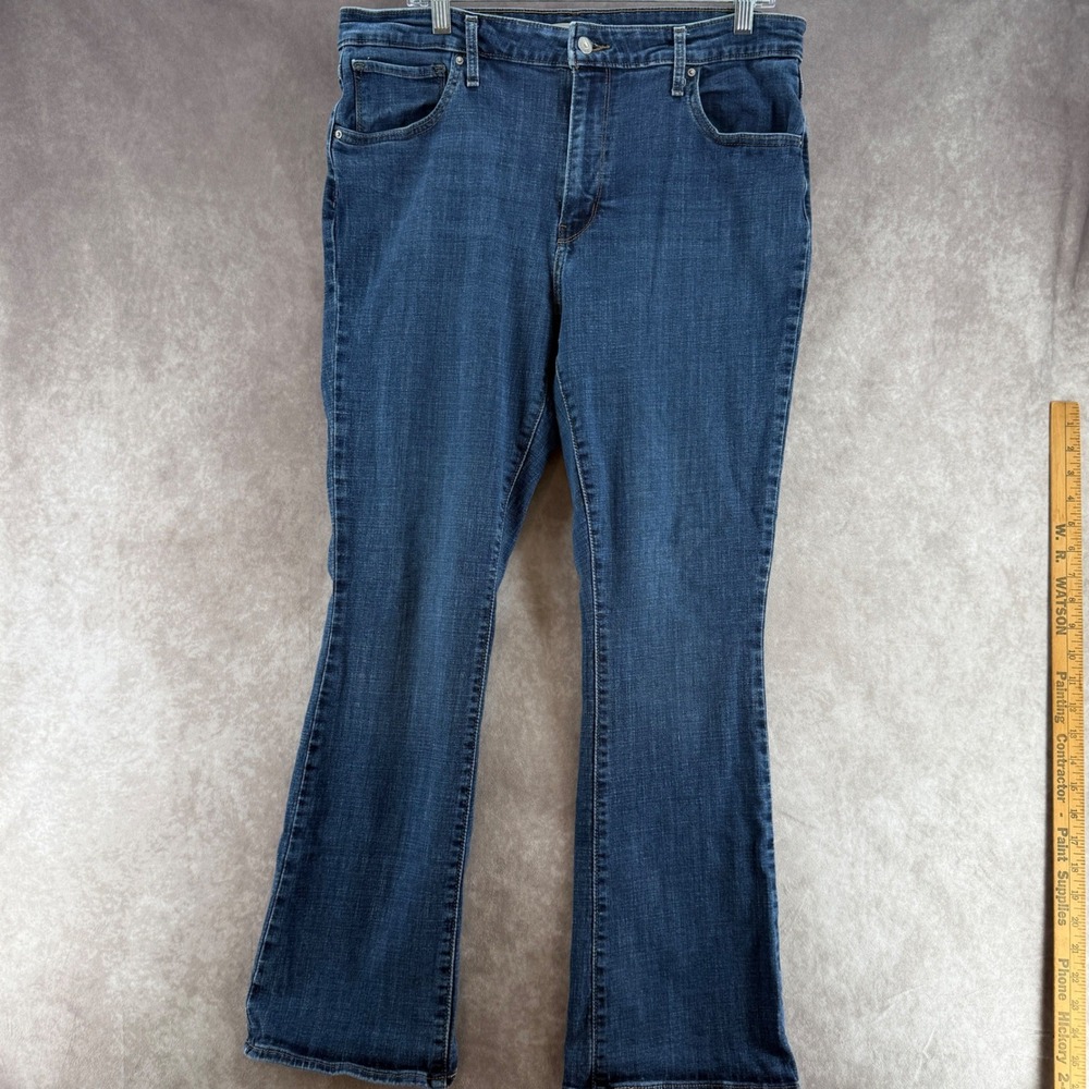 Levis 725 High Rise Bootcut Jeans Womens 34x32 Medium Wash Blue Denim Streetwear